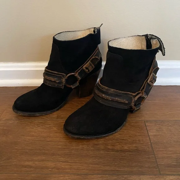 Freebird by Steven Black and Brown Ankle Booties - Picture 2 of 7